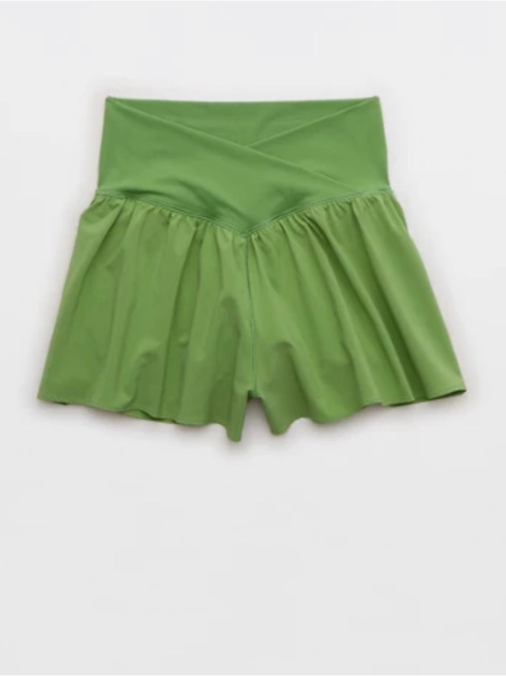 OFFLINE By Aerie Real Me Crossover Flowy Shorts in Great Lawn Green Size Small